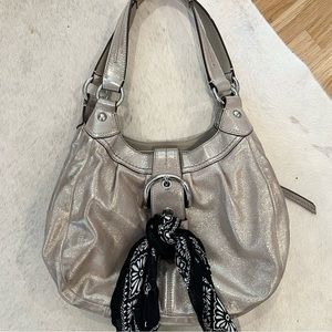 COACH Soho Lynn Hobo Shoulder Handbag 
Shimmer Metallic Gold
